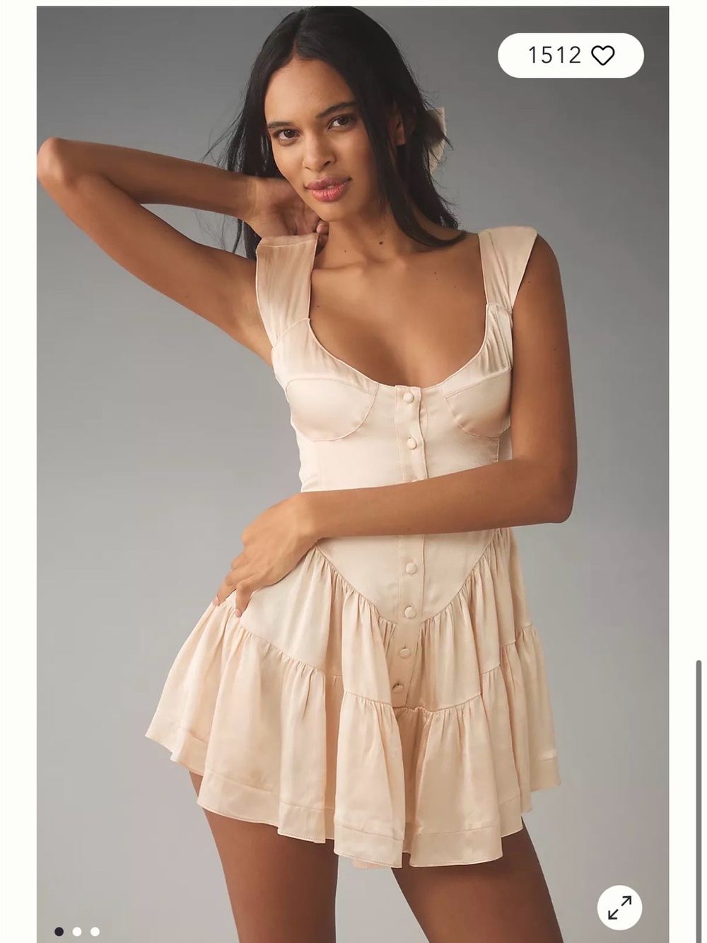 Vanessa Mooney Elisabeth Romper Dress champagne NWT size XL